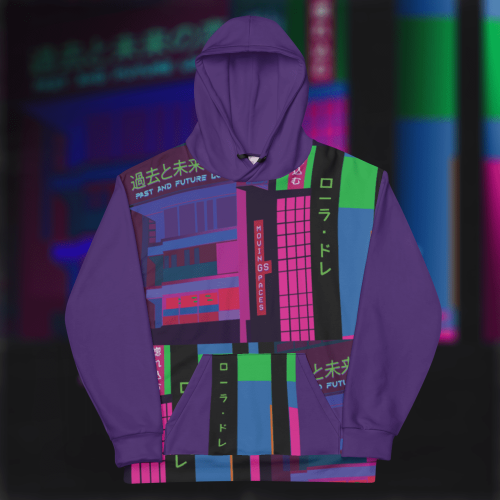 Moving Spaces - Unisex Hoodie (Synthpop Edition - Purple)