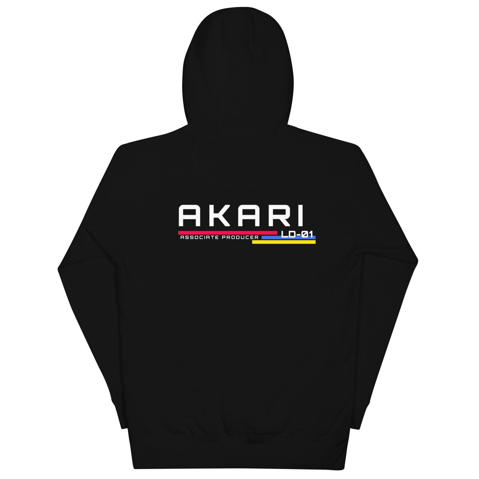 AKARI LD-01 Unisex Hoodie Black - Image 2